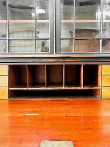 An Early 19th Century Ebonized English Secretary Bookcase