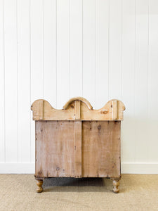 An English Pine Chest of Drawers Dresser with Gallery c1880