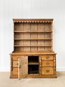 A Gorgeous 19th Century Pine Welsh Dresser or Cupboard