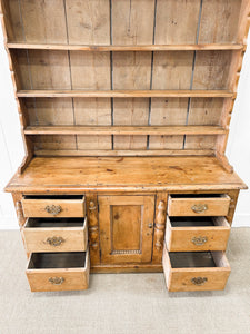 A Gorgeous 19th Century Pine Welsh Dresser or Cupboard