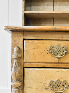 A Gorgeous 19th Century Pine Welsh Dresser or Cupboard