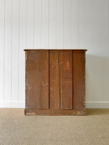 A Large  English Pine Chest of Drawers Dresser with Wooden Knobs  c1890