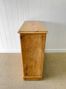 A Large  English Pine Chest of Drawers Dresser with Wooden Knobs  c1890