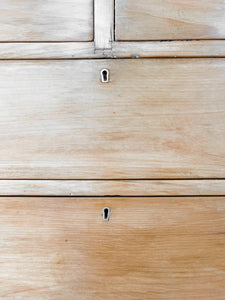 A Large  English Pine Chest of Drawers Dresser with Wooden Knobs  c1890