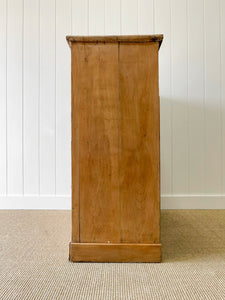 A Large  English Pine Chest of Drawers Dresser with Wooden Knobs  c1890