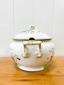 An Antique Famille Rose Style English Porcelain Tureen