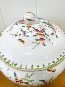 An Antique Famille Rose Style English Porcelain Tureen