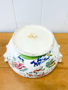 An Antique Famille Rose Style English Porcelain Tureen