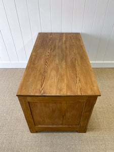 Magnificent Antique English Pine Pedestal Desk c1890