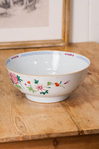 Chinese Qianlong Floral Porcelain Bowl